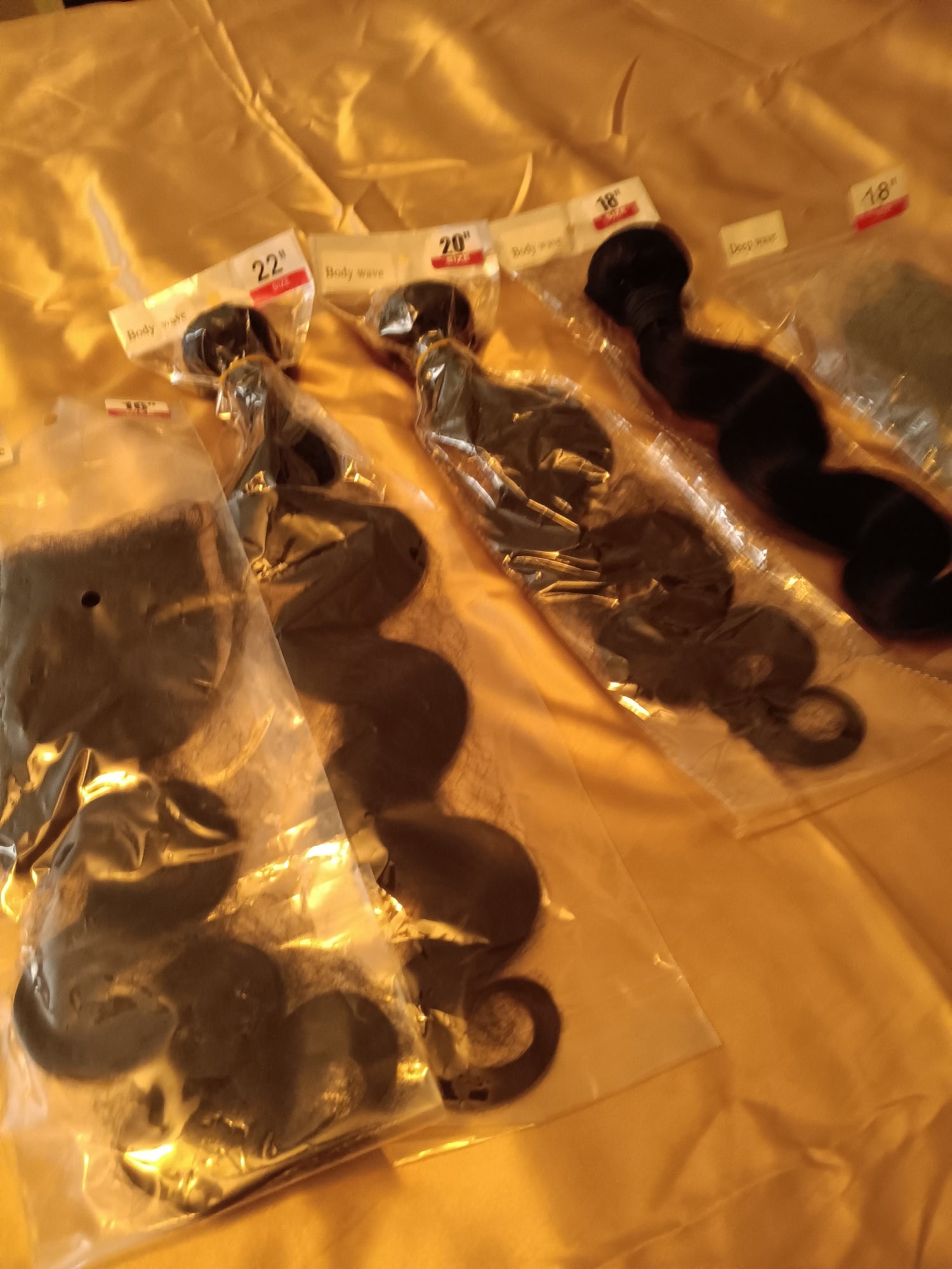 100% Raw Virgin Human Hair 18 &quot; Body Wave Black